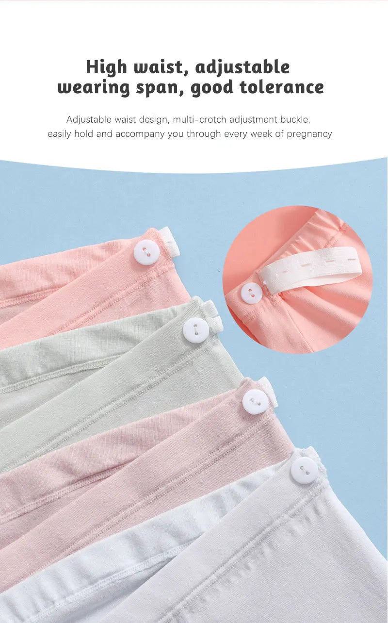 Our Maternity Panties 1PC Cute High Waist 100% Cotton Women's Panties Adjustable Belly Support Briefs Pregnant Women Pregnancy Pantie