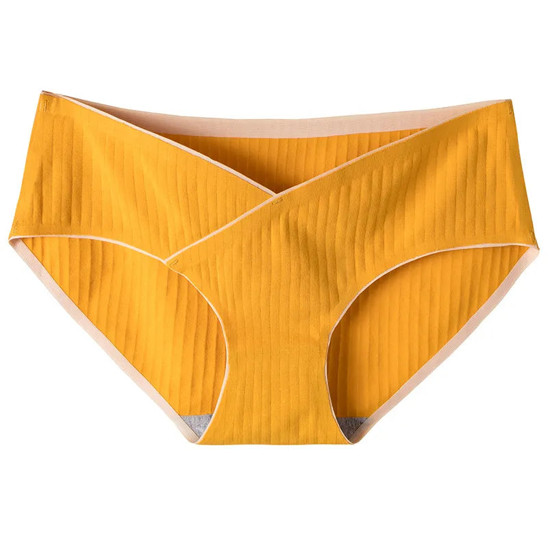 Our Stripe Jacquard Cotton Low Waist Belly Maternity Panties Plus Size Seamless Underwear For Pregnant Women Ladies Pregnancy Briefs