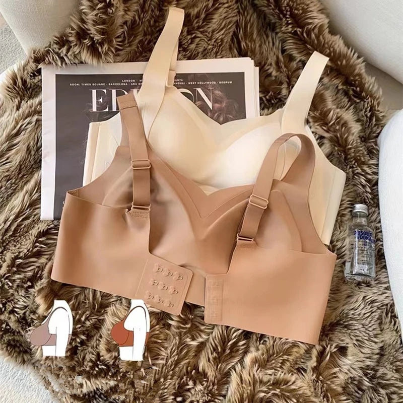 Our comfortable Sexy Lifting Seamless Underwear Women's Small Breasts Gathering No Steel Ring Upper Holder Breast Adjustable Ladies Bra