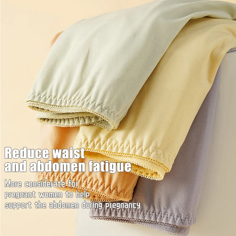 Our very soft and comfortable satin and cotton Breathable Maternity Panties Solid Color Women's Briefs Pregnancy Panties Cotton Traceless Panties Underwear For Pregnant Women