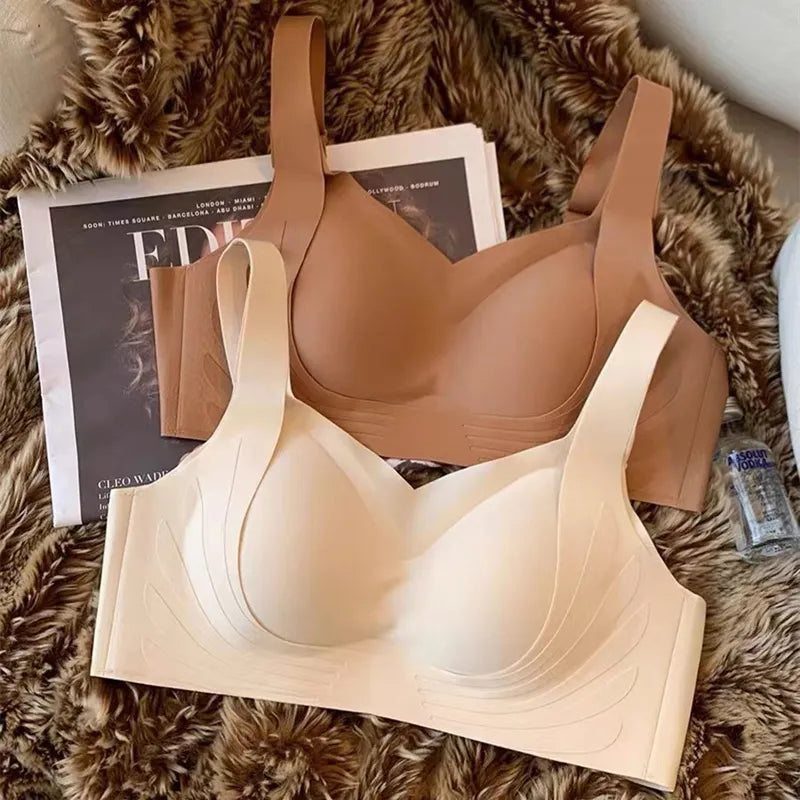 Our comfortable Sexy Lifting Seamless Underwear Women's Small Breasts Gathering No Steel Ring Upper Holder Breast Adjustable Ladies Bra