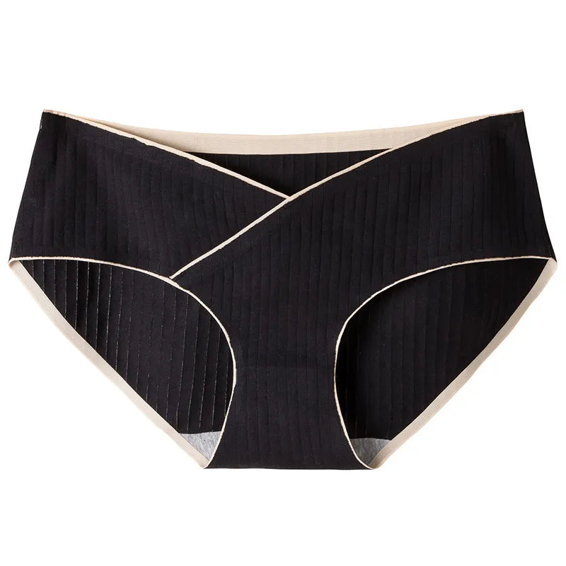 Our Stripe Jacquard Cotton Low Waist Belly Maternity Panties Plus Size Seamless Underwear For Pregnant Women Ladies Pregnancy Briefs