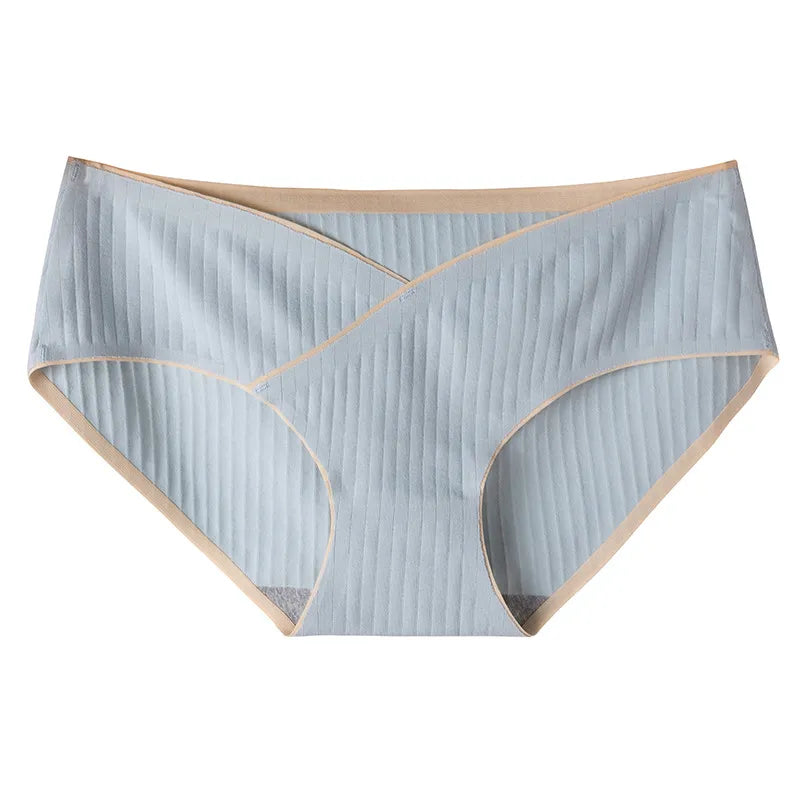Our Stripe Jacquard Cotton Low Waist Belly Maternity Panties Plus Size Seamless Underwear For Pregnant Women Ladies Pregnancy Briefs