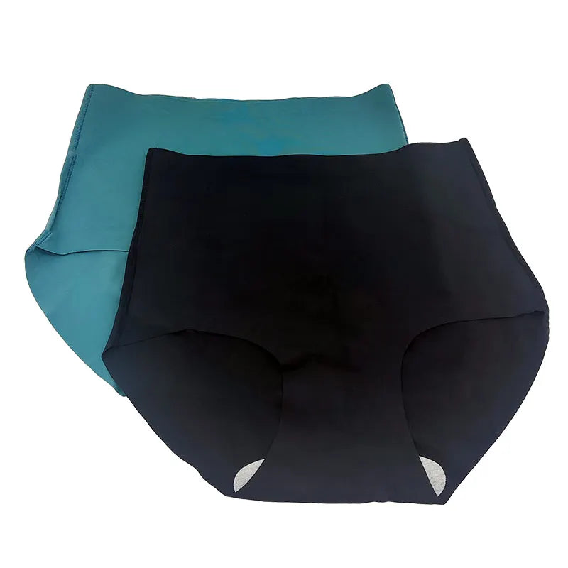 Our Ice Silk Seamless Panties High Waist Flat Belly Women's Panties Strong Body Shaping Pants 3D Hip Lift Briefs