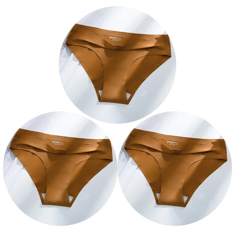Our TrowBridge silk 3PCS/Set Solid Colors Women's Panties Breathable Seamless Underwear Sexy Panty Thin Cozy Lingerie