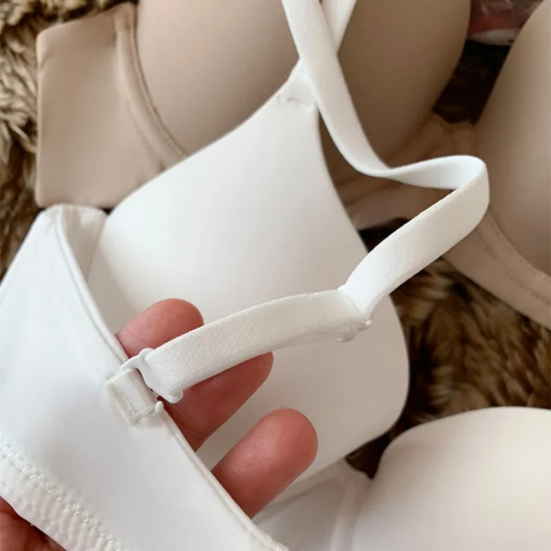 Our Seamless satin Bras For Women Push Up Bra Invisible Support Brassiere Sexy Lingerie 3/4 Cup Top Soft Simple Bralette Women's