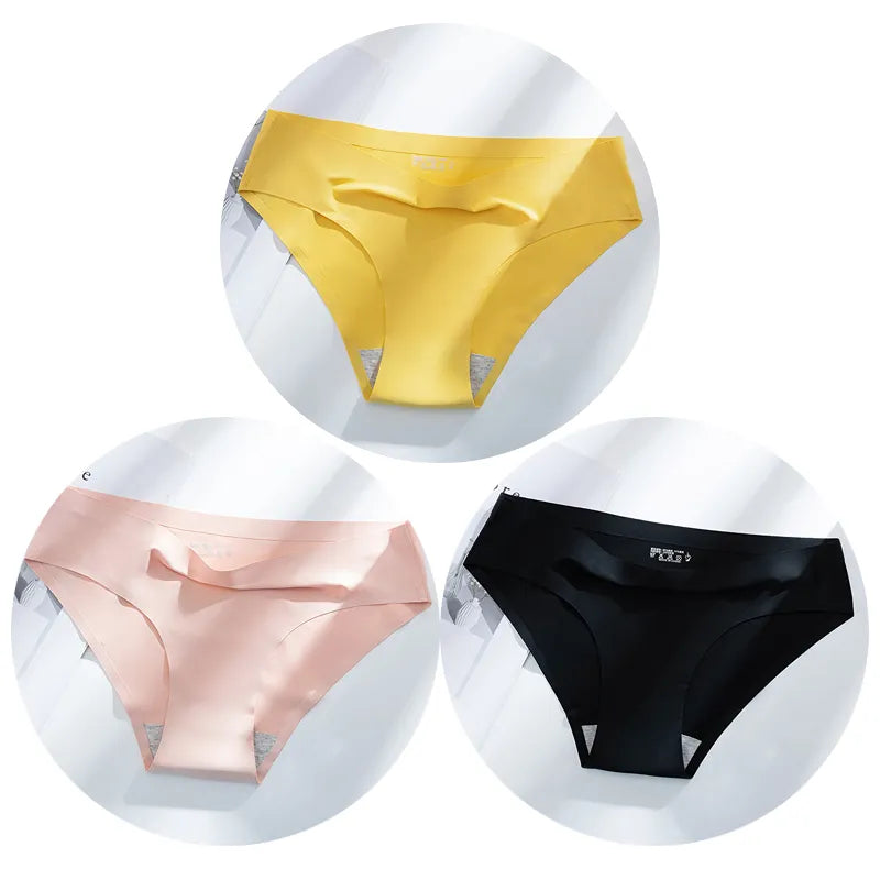 Our TrowBridge silk 3PCS/Set Solid Colors Women's Panties Breathable Seamless Underwear Sexy Panty Thin Cozy Lingerie