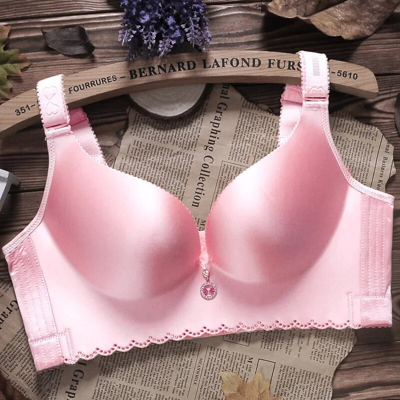 Best luxury Hot Full push up half Cup very sexy Thin Lingerie Small Bra Plus Size Wireless Adjustable Ladies Bra Cup Plus Size Lace Bra