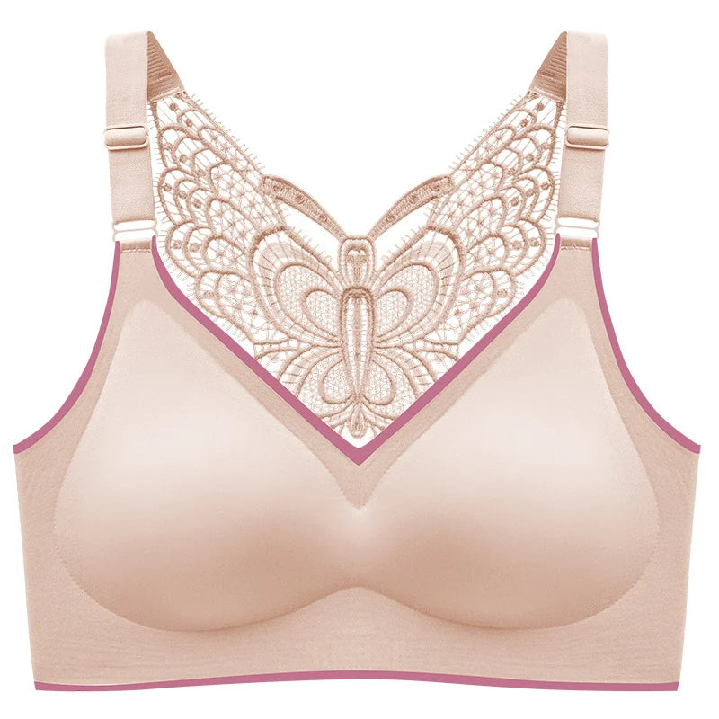 Our Plus Size Bras For Women 3XL 4XL 5XL Large Size Bralette Seamless Women Bra Beauty Back Butterfly Push Up Bra Wireless Underwear