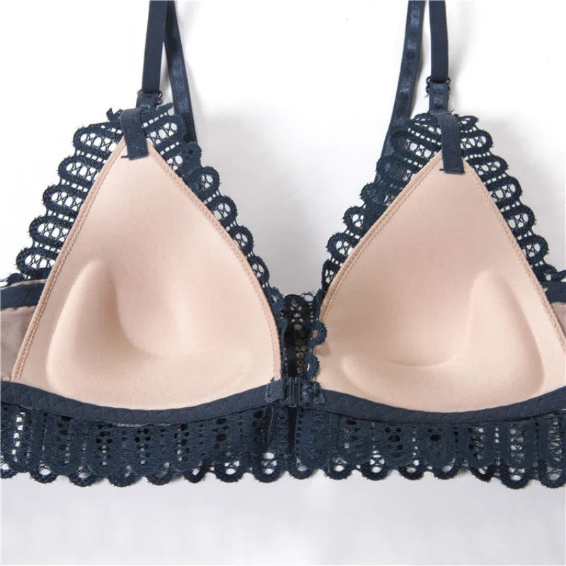 Our Lace Wireless Front Closure Bra Backless Lingerie Adjusted Push Up Women Brassiere Soutien Gorge Underwear Plus Size Lift Up Bra