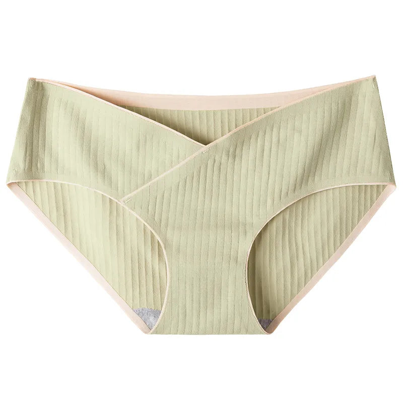 Our Stripe Jacquard Cotton Low Waist Belly Maternity Panties Plus Size Seamless Underwear For Pregnant Women Ladies Pregnancy Briefs