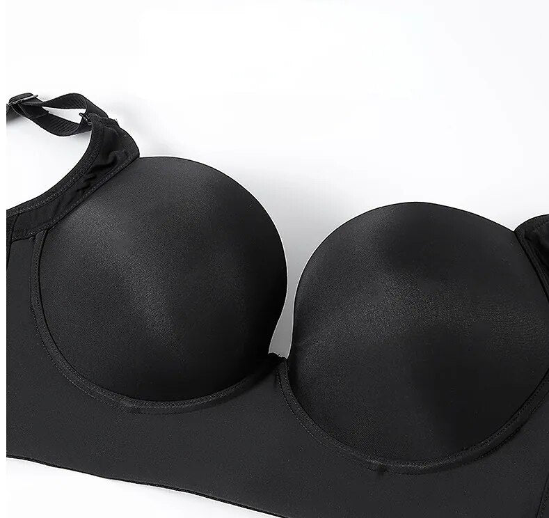 Our woman Plus Size Push Up Bras Women Deep Cup Bra Hide Back Fat Underwear Shaper Incorporated Full Back Coverage Lingerie