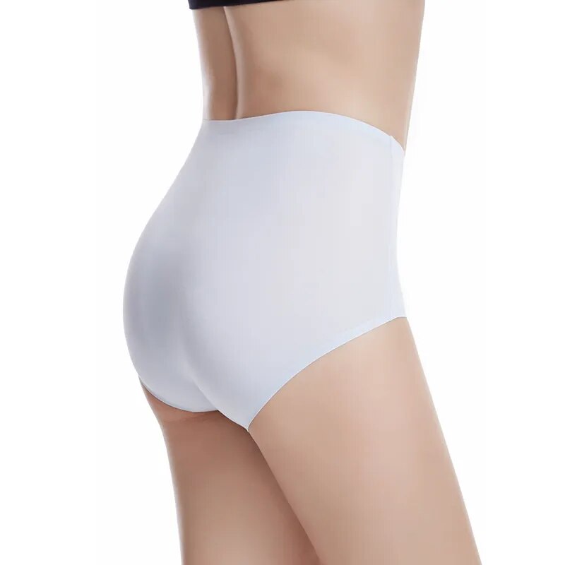 Our Gentle Bear Ice Silk very soft feel High Waist Underwear Women Seamless Panties Plus Size Breathable