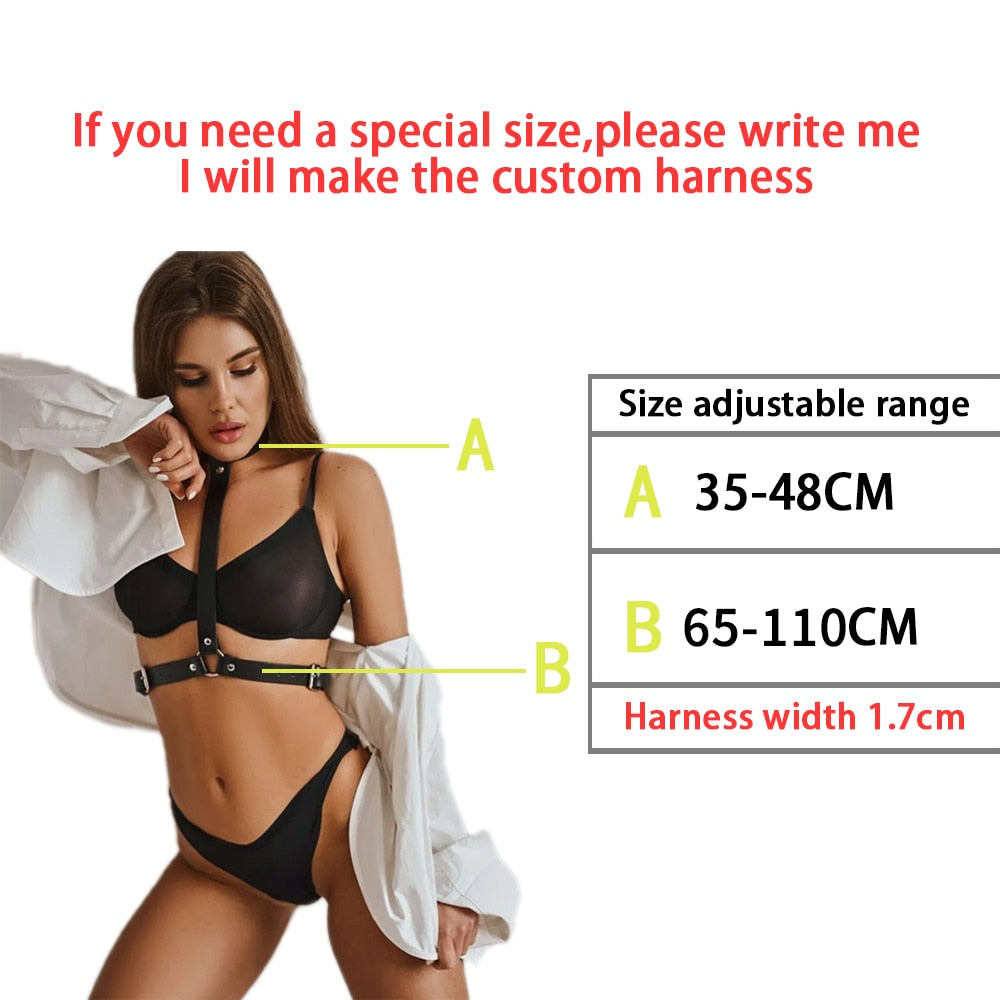 Women Sexy coffee chain Harness Lingerie belt top