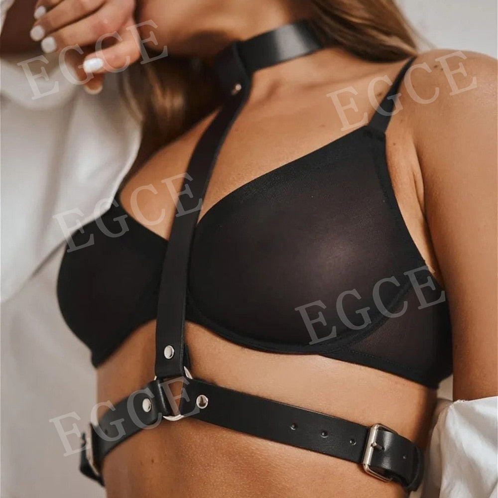 Women Sexy coffee chain Harness Lingerie belt top