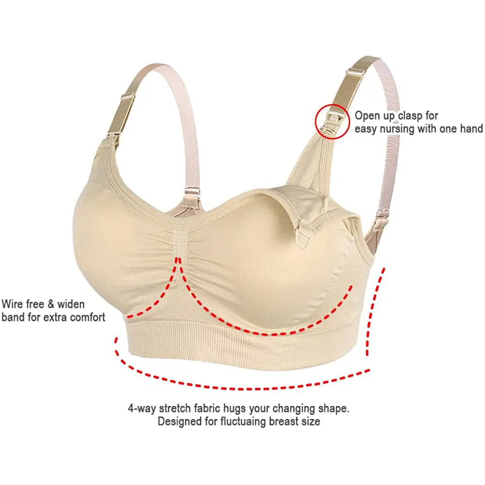 Simply Maternity Bras Wirefree Nursing Bra Pregnancy Clothes Prevent Sagging Breastfeeding Women's Breathable lactancia Bra