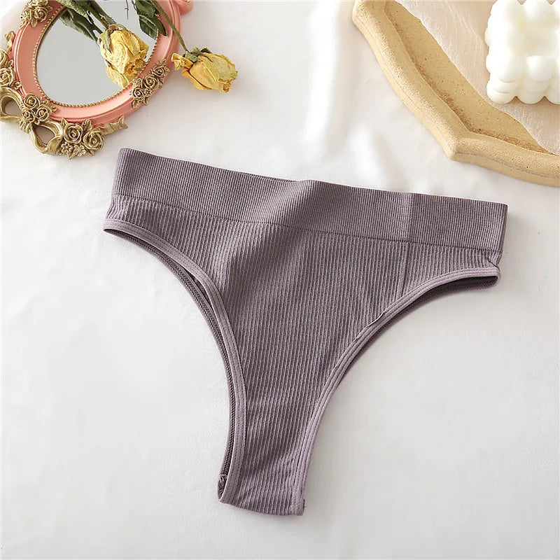 Our 3PCS/Set Women's Cotton Panties Seamless High Waisted Thongs Comfortable Sexy Female Underpants Panties Briefs Intimates S-XL