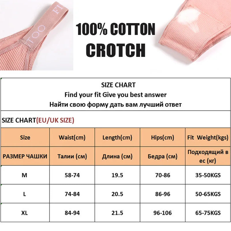 Our finetoo 3PCS/Set Women Cotton Panties Briefs Underpants Female Sexy  Thongs Women's Underwear T-Back Intimate Lingerie Pantiess