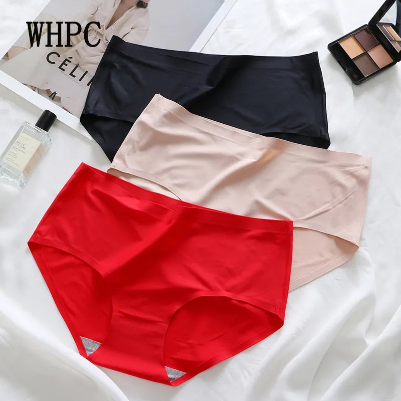 Our Silk Panties Seamless Women Underwear Big Size S-4XL Panties For Woman Female Lingerie Ladies Underpant 1PCS