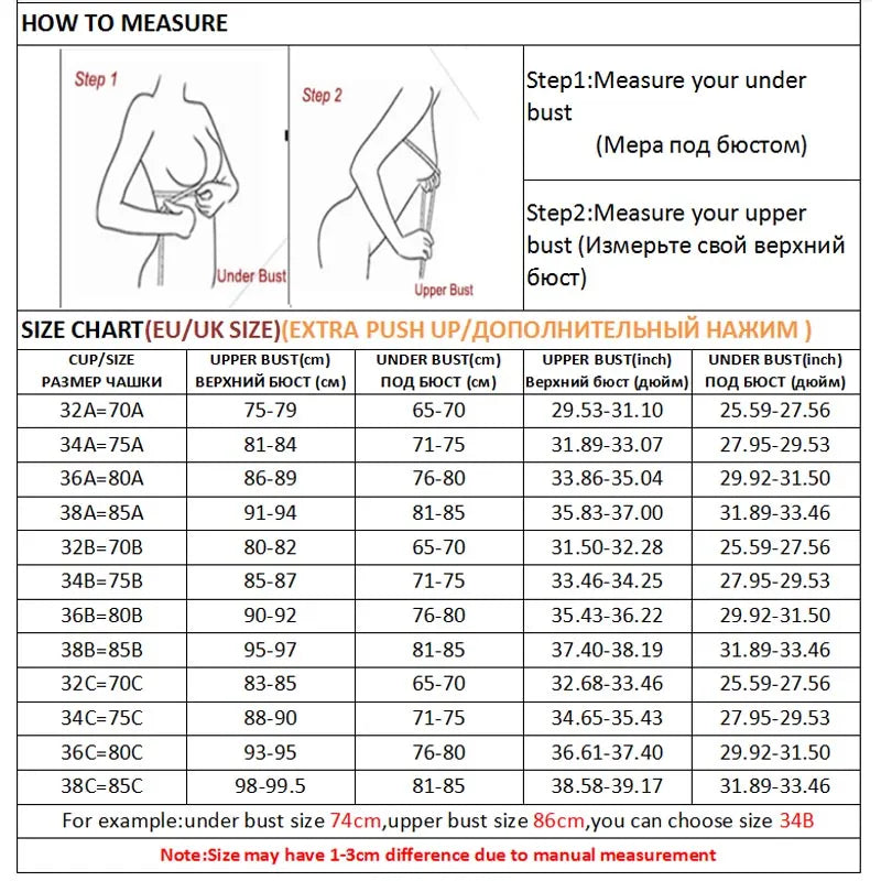 Our finetoo Front Closure Sexy Push Up Bra Women Invisible Bras Underwear Lingerie for Female Brassiere Strapless Seamless Bralette