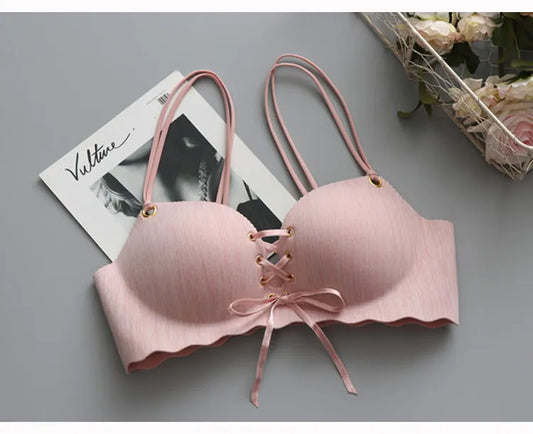 Our rare wood bra Super Push Up Sexy seamless women's underwear Wire Free Female bralette beauty back lingerie Ladies