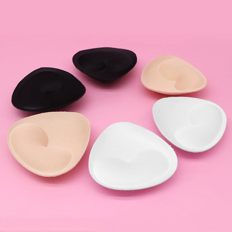 2pcs 1pair Women Intimates Accessories Sponge Swimsuit Breast Push Up Bra Padding Chest Enhancers Bra Foam Insert Chest Cup