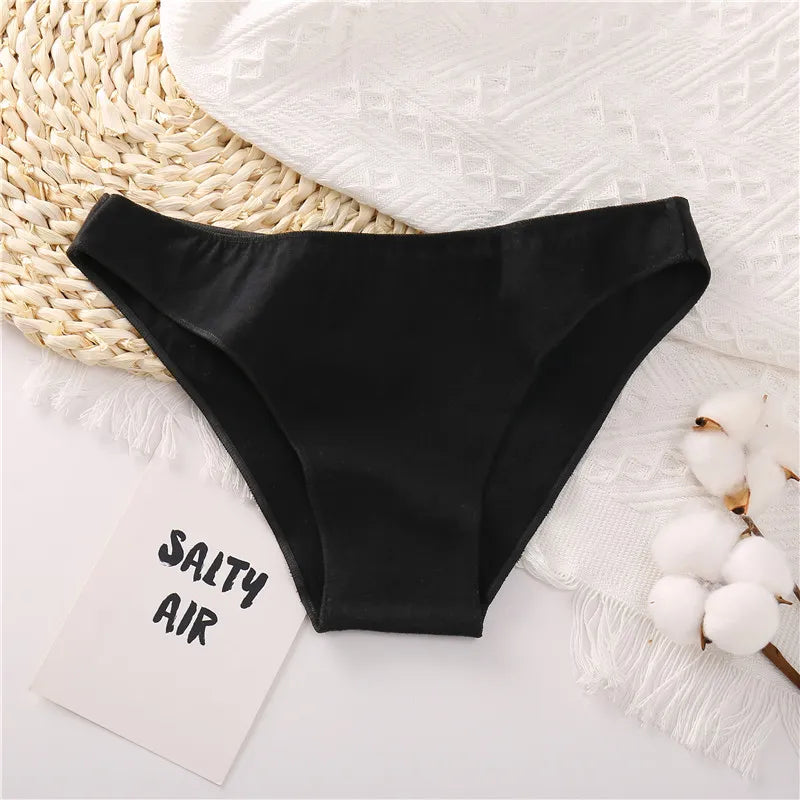 Our 4PCS/Set Women's Cotton Briefs Sexy Low Waist Female Underpants Elasticity Comfortable Underwear  Panties Lingerie M-XXL