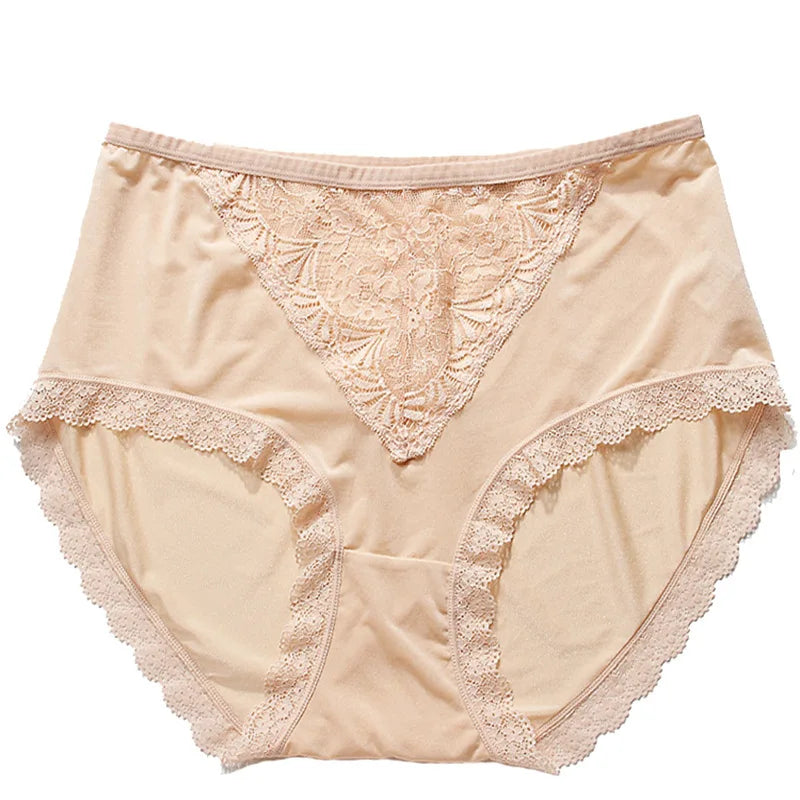 Our Extra Large Plus Size Panties Lace Sexy Underwear Women's High Waist Ultra thin Breathable Triangle Shorts Lingerie