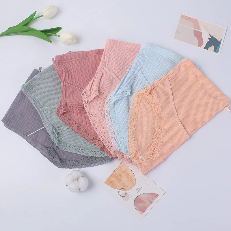 Our 3XL 4XL 5XL Cotton Maternity Panties with Lace High Waist Adjustable Belly Briefs Clothes for Pregnant Women Pregnancy Underwear