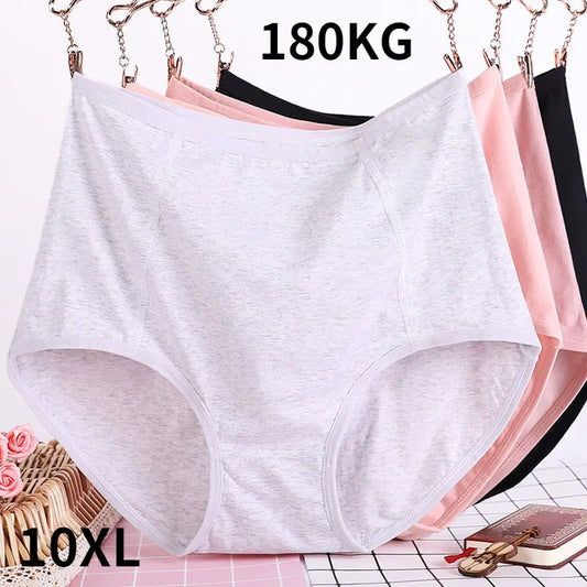 Our95% cotton Plus size Women Extra Large Super Plus Size Underwear Pants High  Waist Cotton Breathable Triangle Shorts Lingerie