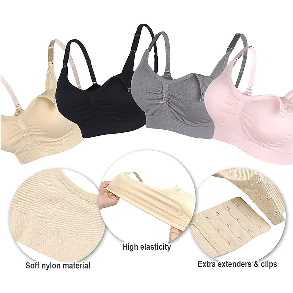 Simply Maternity Bras Wirefree Nursing Bra Pregnancy Clothes Prevent Sagging Breastfeeding Women's Breathable lactancia Bra