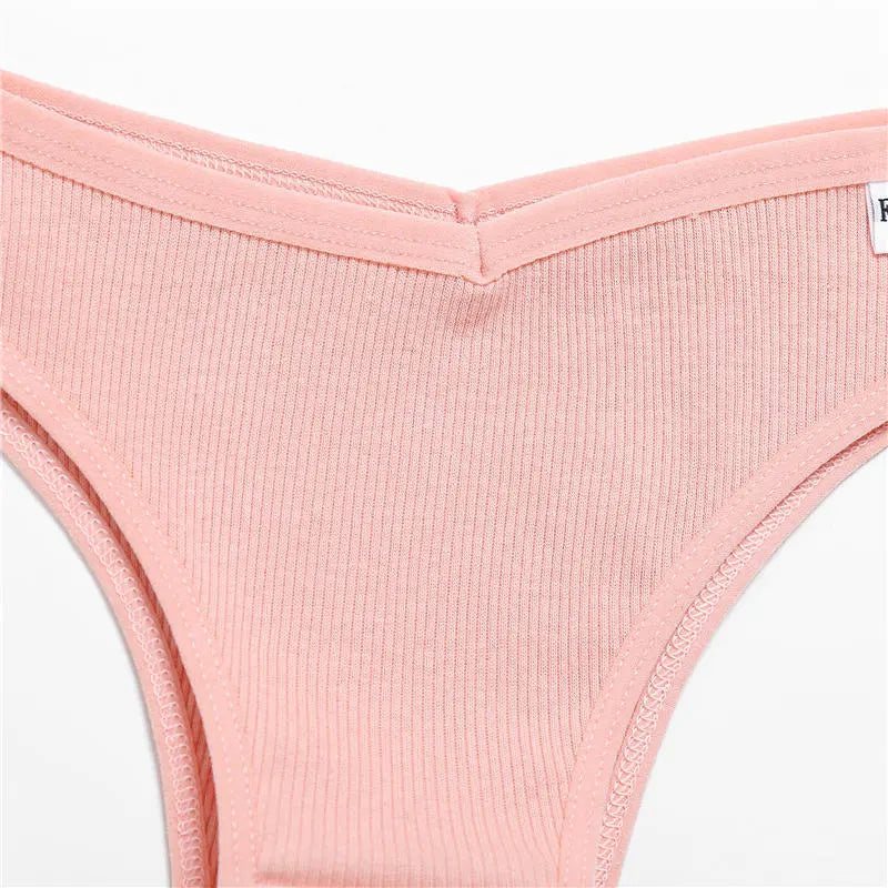 Our best FINETOO 3PCS Brazilian thongs/g-string Panties 95%Cotton Women's Panties V Waist Underwear Female T-back Underpants Lady Bikini Panty M-XL