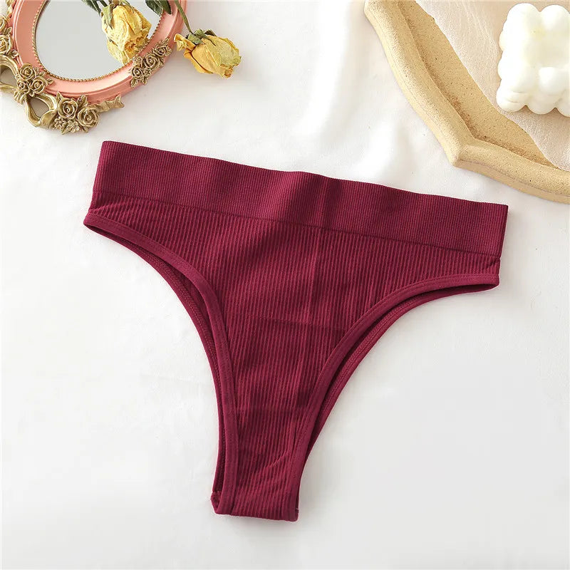 Our 3PCS/Set Women's Cotton Panties Seamless High Waisted Thongs Comfortable Sexy Female Underpants Panties Briefs Intimates S-XL