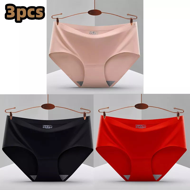 Our 3Pcs Everyday Hot Sale Seamless Briefs Underwear Women Panties Traceless Raw-cut Sexy lingerie Hipster Briefs intimate