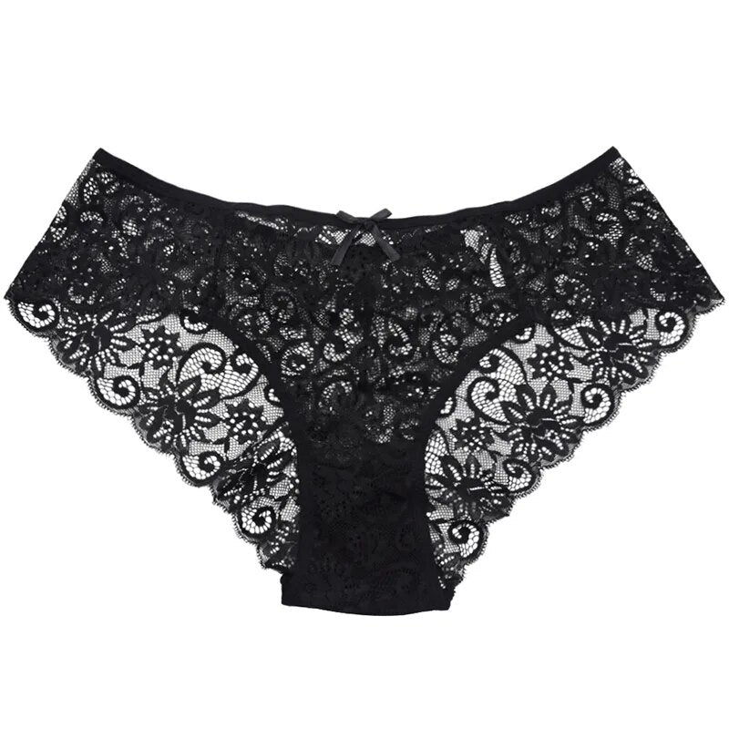 Our Fallsweet 3pcs/Pack Sexy floral hipster and cheeky Women Lace Panties Underwear Lace Briefs S M L XL Women Underwear