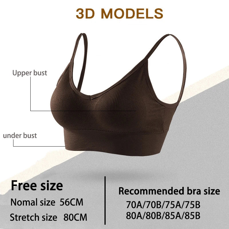 Great Sports Bra Women's Tube Top Unwired Bra Tank Top Bras For Women Yoga Underwear Yoga Fitness Bra Sweat suit Sport Sling Top