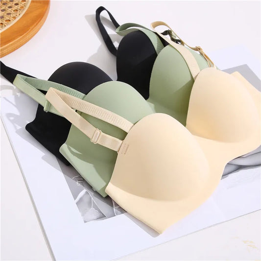 Our Seamless Push Up Bra Women Brassiere Sexy Underwear Bralette Female Lingerie Intimates Bras Macaroon Solid Color