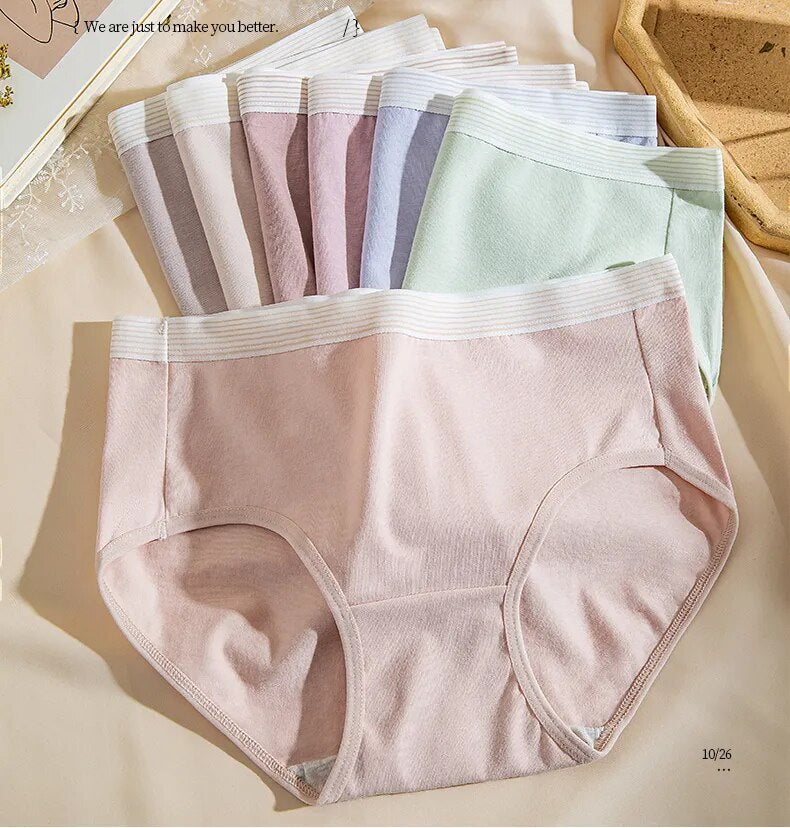 catty 7Pcs/Set Cotton Underwear Women Panties Breathable Girls Briefs Solid Panty Sexy Low Waist Underpants Female Seamless Lingerie