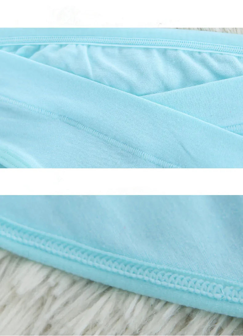Our Cotton Maternity Pregnant Underwear Postpartum Mother Under Bump Panties V-Shaped Soft Belly Support Panty Breathable