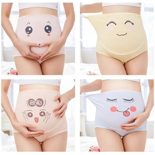 Our one piece Cotton Pregnancy Panties Intimates Maternity Bandage Adjustable Belly Cartoon Solid Color Underwear Clothing For Pregnant Women