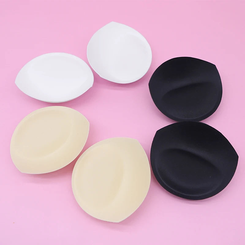 2pcs 1pair Women Intimates Accessories Sponge Swimsuit Breast Push Up Bra Padding Chest Enhancers Bra Foam Insert Chest Cup