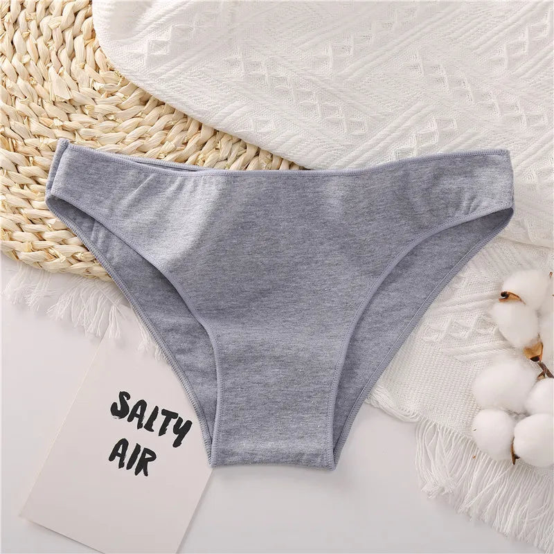 Our 4PCS/Set Women's Cotton Briefs Sexy Low Waist Female Underpants Elasticity Comfortable Underwear  Panties Lingerie M-XXL