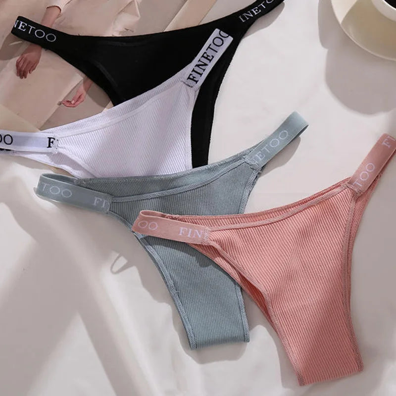 Our 3PCS/Set Cotton Panties Briefs Women Underpants Female Sexy Panties Thong Women's Panties Underwear Solid Color Intimate Lingerie