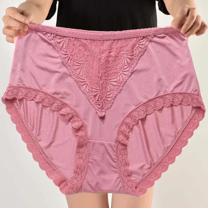 Our Extra Large Plus Size Panties Lace Sexy Underwear Women's High Waist Ultra thin Breathable Triangle Shorts Lingerie