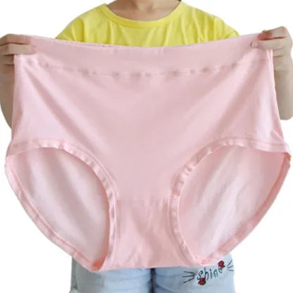 Our Plus Size Women Panties Fattening Extra Large Milk Silk Triangle Underpants Head Female Mother Middle Aged Underwear