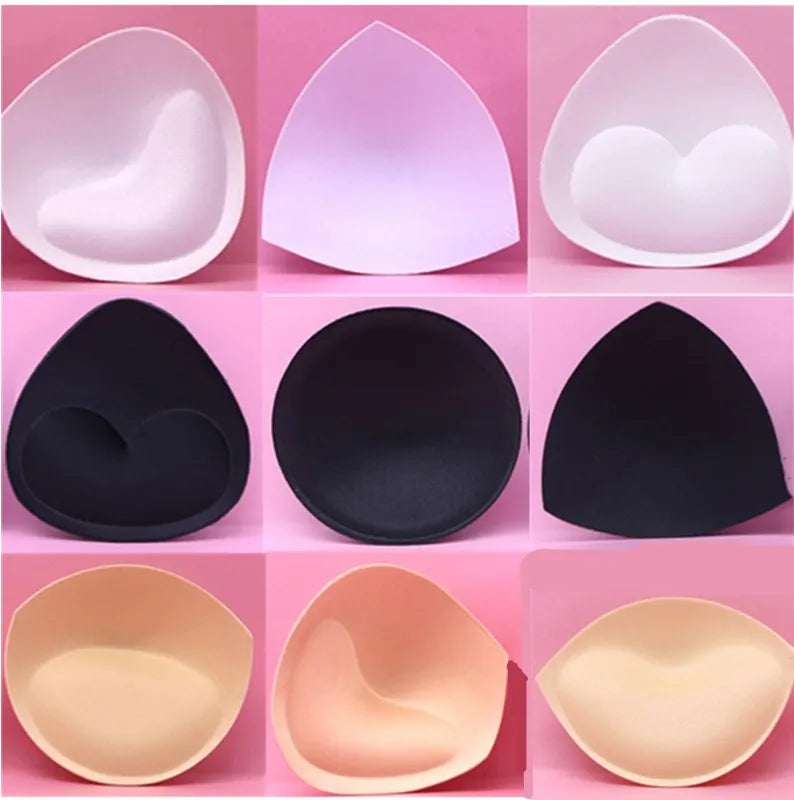 Our 6pcs 3pair Sexy Women's Bra Pads Insert Removable Padding Brassiere Breast Enhancer sponge Push Up Cups for Swimsuits Bikini