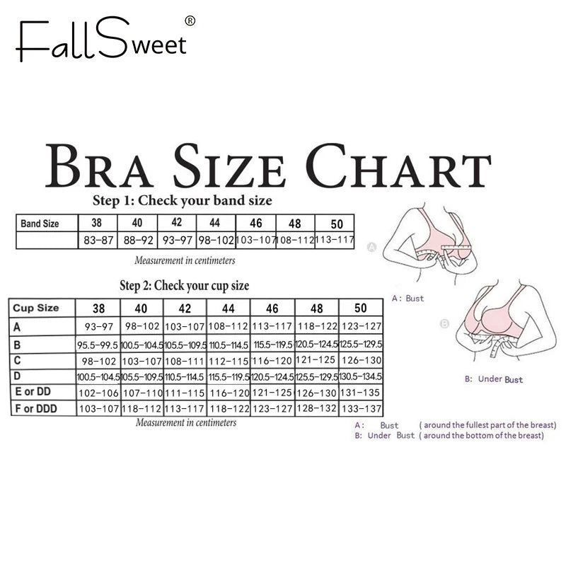 Our FallSweet Push Up Padded Bras for Women Lace Plus Size Bra Add Two Cup Underwire Brassiere A B C Cup