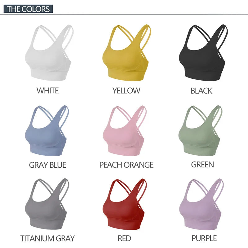 The perfect bra for fitness Nylon Top Women Bra Sexy Top Woman Breathable Underwear Women Fitness Yoga Sports Bra For Women Gym 30 Colors