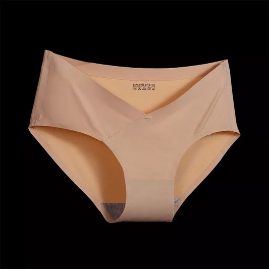 Our Seamless Low Waist Pregnant Panties Low Waist Maternity Underwear Pregnancy Cotton Soft Breathe V-Shaped Care Belly Women Briefs