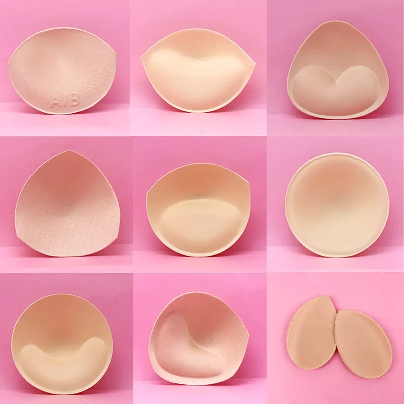 Our 6pcs 3pair Sexy Women's Bra Pads Insert Removable Padding Brassiere Breast Enhancer sponge Push Up Cups for Swimsuits Bikini